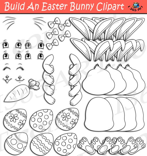 Build A Bunny Rabbit Clipart