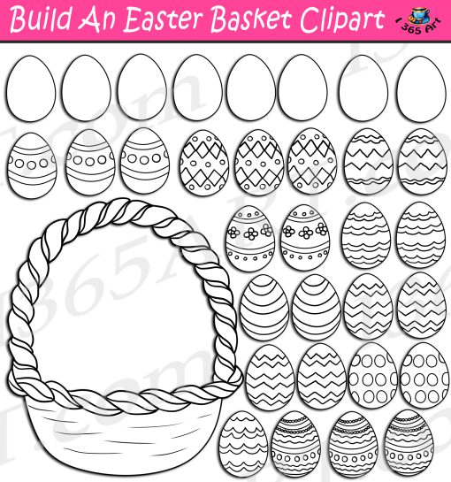 Build An Easter Basket Clipart