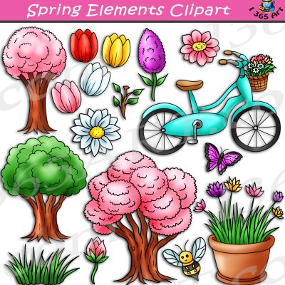 Spring Elements Clipart