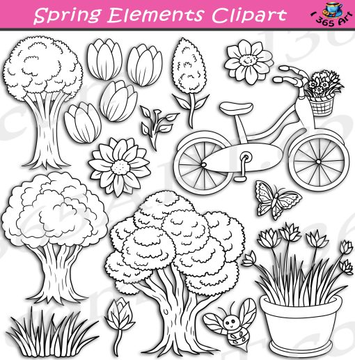 Spring Elements Clipart