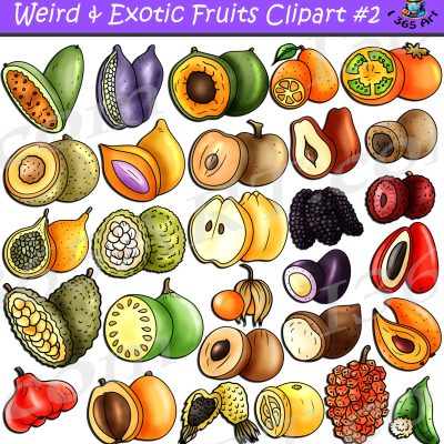 Weird & Exotic Fruits Clipart 2