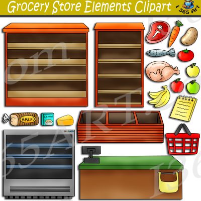 Grocery Store Elements Clipart