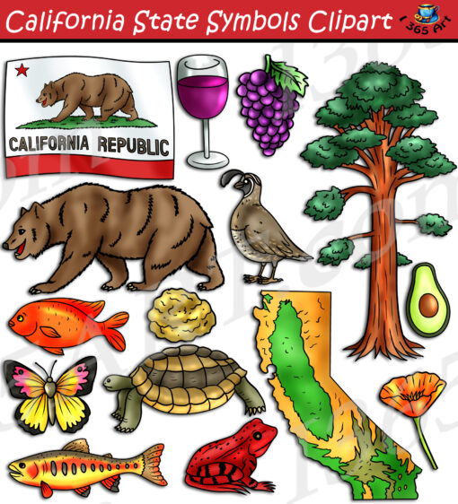 California State Symbols Clipart