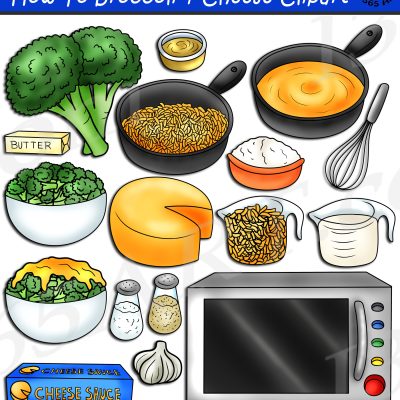 How To Make Broccoli With Cheese Clipart