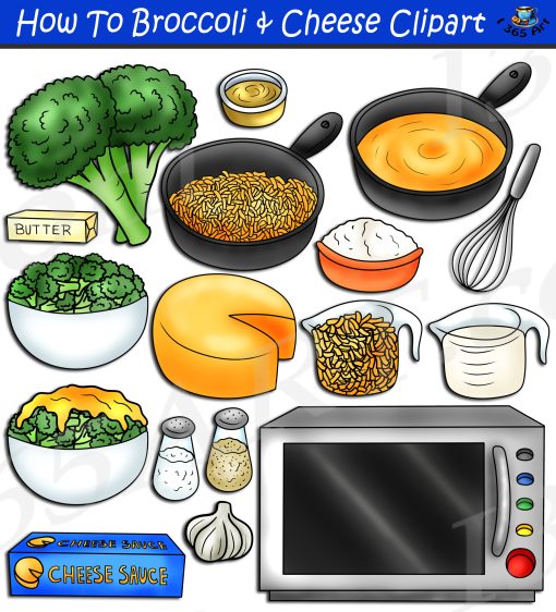 How To Make Broccoli With Cheese Clipart