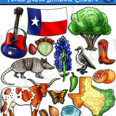 Texas State Symbols Clipart