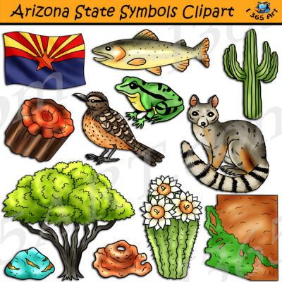 Arizona State Symbols Clipart