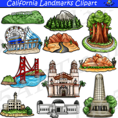 California Landmarks Clipart Download