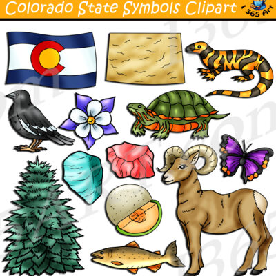 Colorado State Symbols Clipart