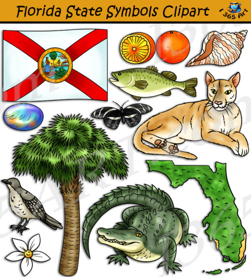 Florida State Symbols Clipart