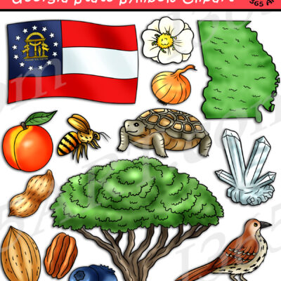 Georgia State Symbols Clipart