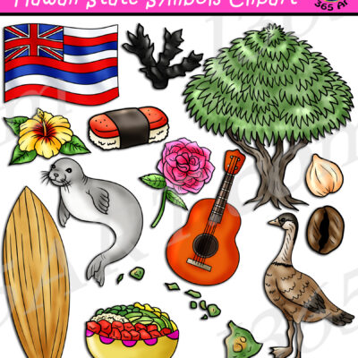 Hawaii State Symbols Clipart