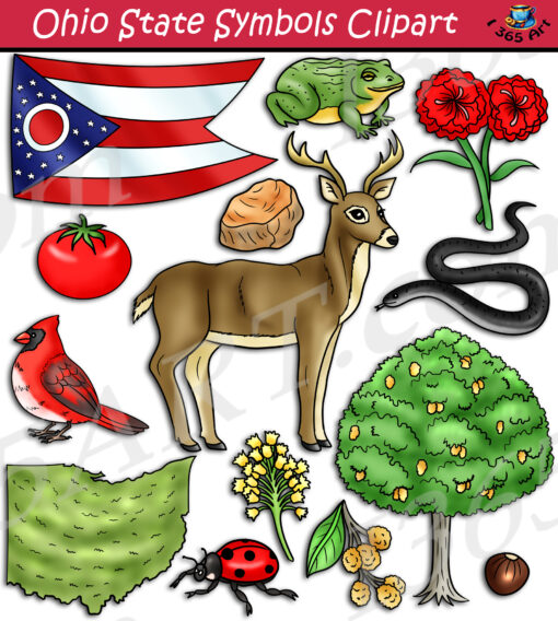 Ohio State Symbols Clipart