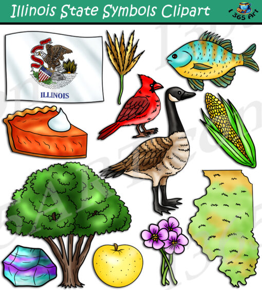 Illinois State Symbols Clipart