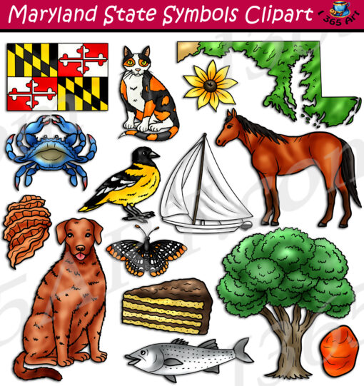 Maryland State Symbols Clipart