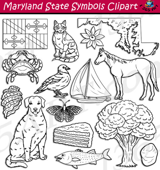 Maryland State Symbols Clipart