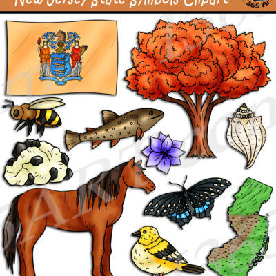 New Jersey State Symbols Clipart