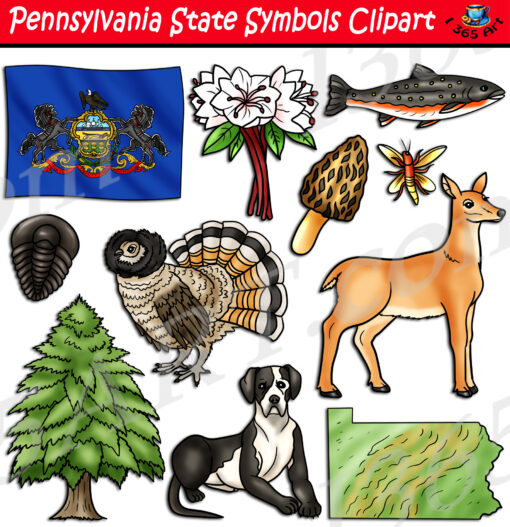 Pennsylvania State Symbols Clipart