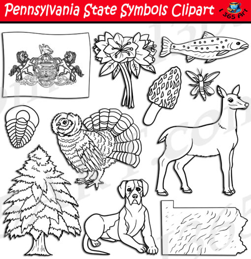 Pennsylvania State Symbols Clipart