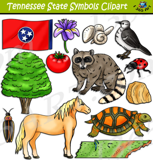 Tennessee State Symbols Clipart