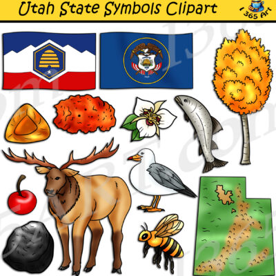 Utah State Symbols Clipart