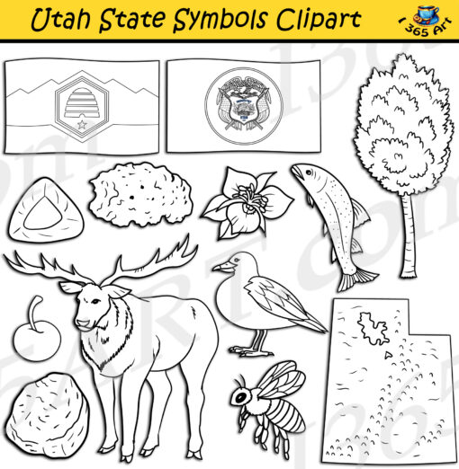 Utah State Symbols Clipart