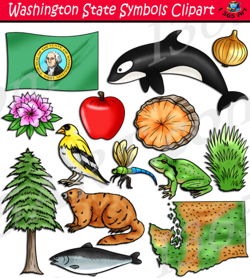 Washington State Symbols Clipart