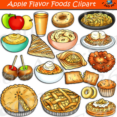 Apple Flavor Foods Clipart