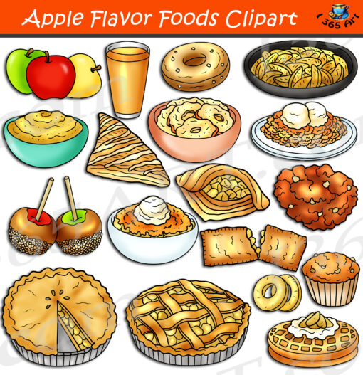 Apple Flavor Foods Clipart