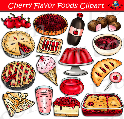 Cherry Flavor Foods Clipart