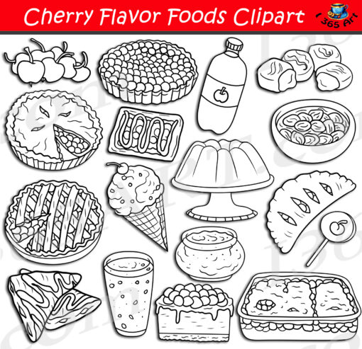 Cherry Flavor Foods Clipart