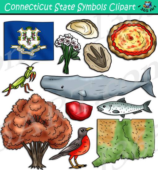 Connecticut State Symbols Clipart