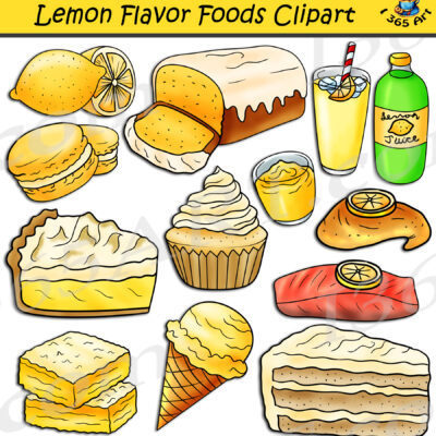 Lemon Flavor Foods Clipart