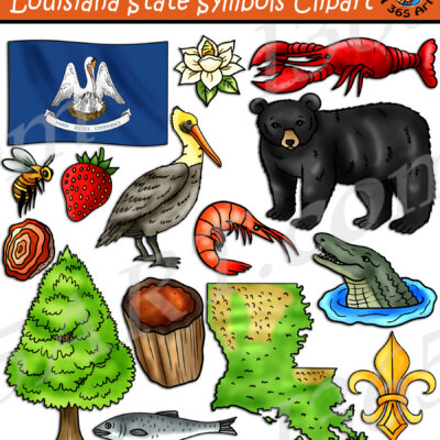 Louisiana State Symbols Clipart