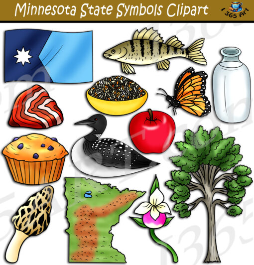 Minnesota State Symbols Clipart