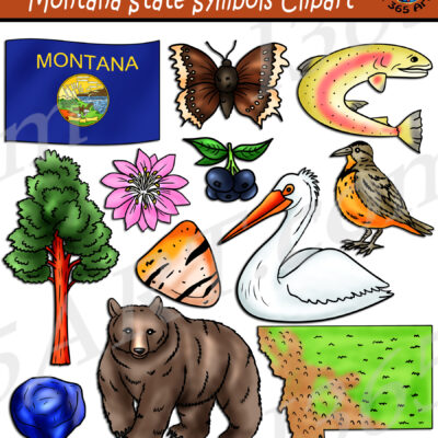 Montana State Symbols Clipart