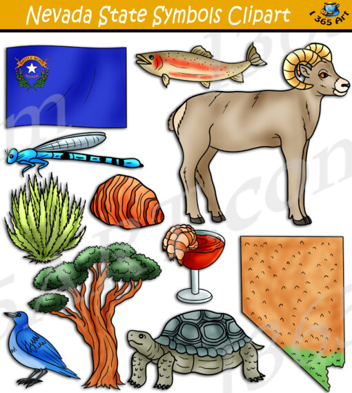 Nevada State Symbols Clipart