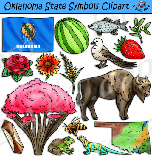 Oklahoma State Symbols Clipart