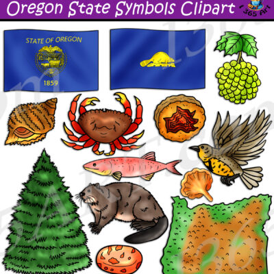 Oregon State Symbols Clipart