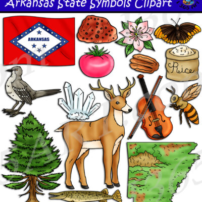 Arkansas State Symbols Clipart