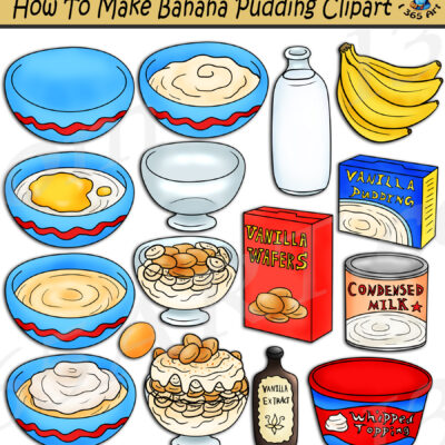 How To Make Banana Pudding Clipart