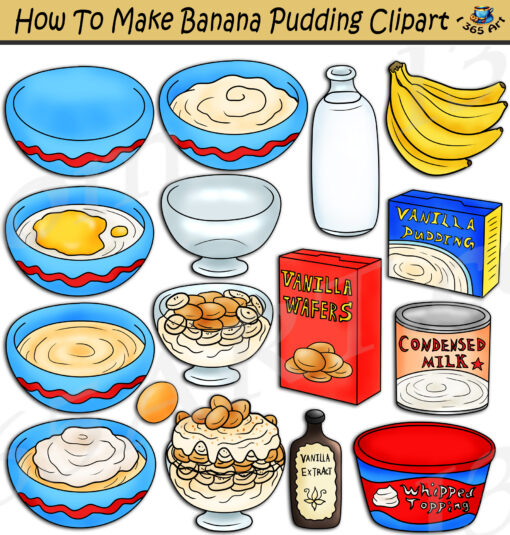 How To Make Banana Pudding Clipart