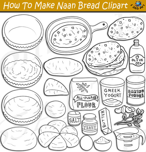 How To Make Naan Bread Clipart