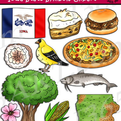 Iowa State Symbols Clipart