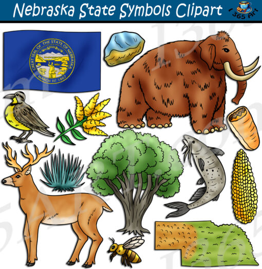 Nebraska State Symbols Clipart