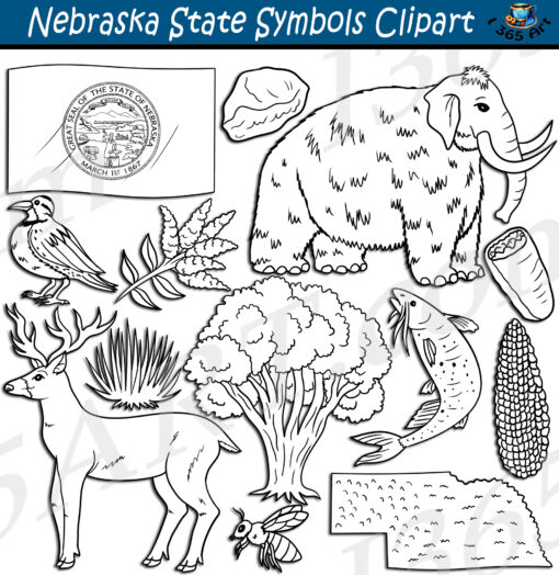 Nebraska State Symbols Clipart