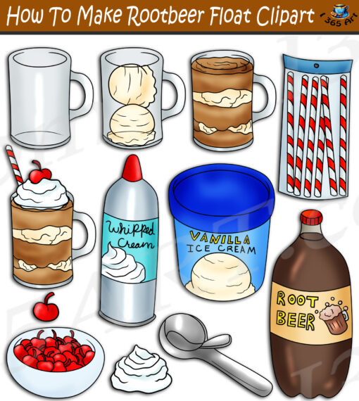 How To Make Root Beer Float Clipart