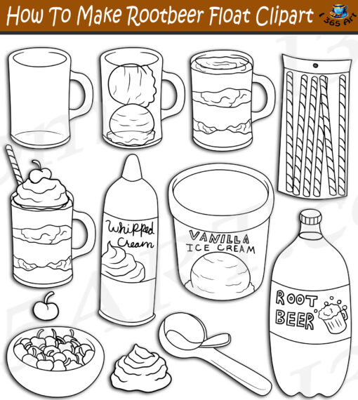 How To Make Root Beer Float Clipart