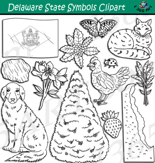 Delaware State Symbols Clipart