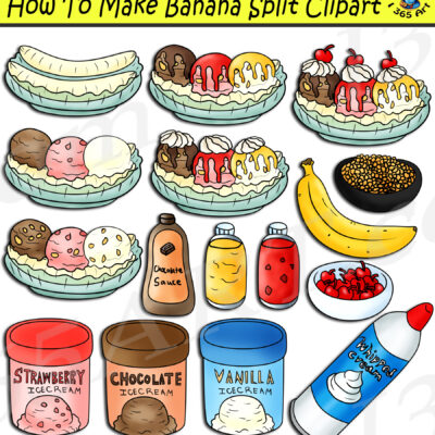 How To Make Banana Split Clipart